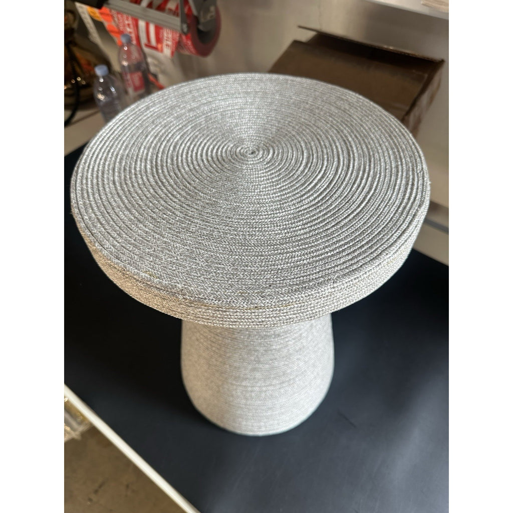 PALECEK Lexi Outdoor Designer Coastal Side Table-Warm Grey