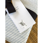 West Elm Printed Pinstripe Coastal 4 Piece King Sheet Set-Marina Blue