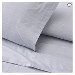 West Elm Printed Pinstripe Coastal 4 Piece King Sheet Set-Marina Blue