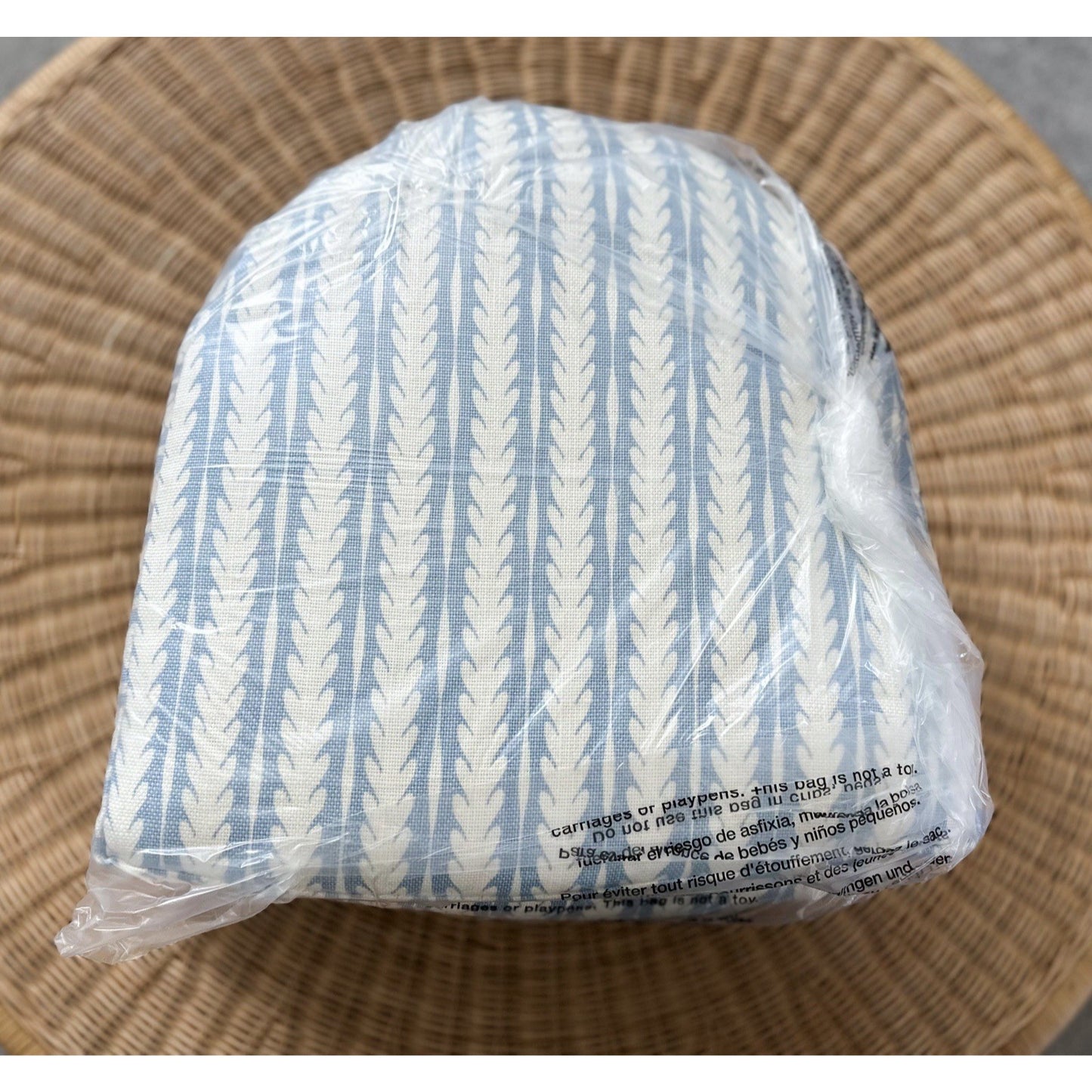 Avalon Indoor Rattan Dining Chair Cushion-Oceana Coastal Blue