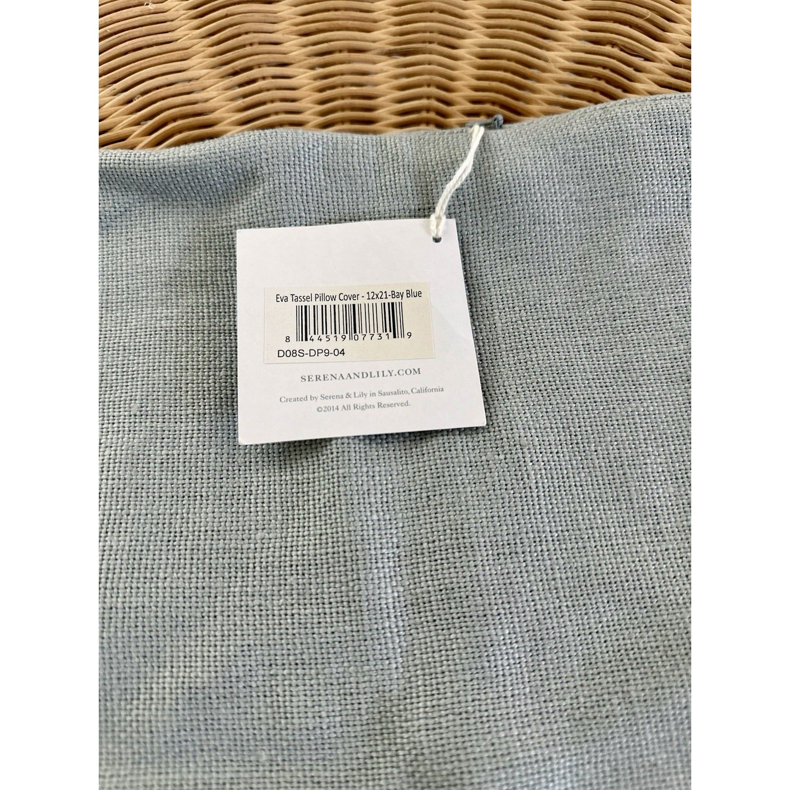 Eva Tassel Pillow Cover (12”x21”)-Bay Blue - The Home Decor Outlet