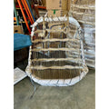 Double Hanging Rattan Swing-Natural Brown