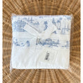 Seahaven Coastal Toile Queen 4 Pc Sheet Set-French Blue