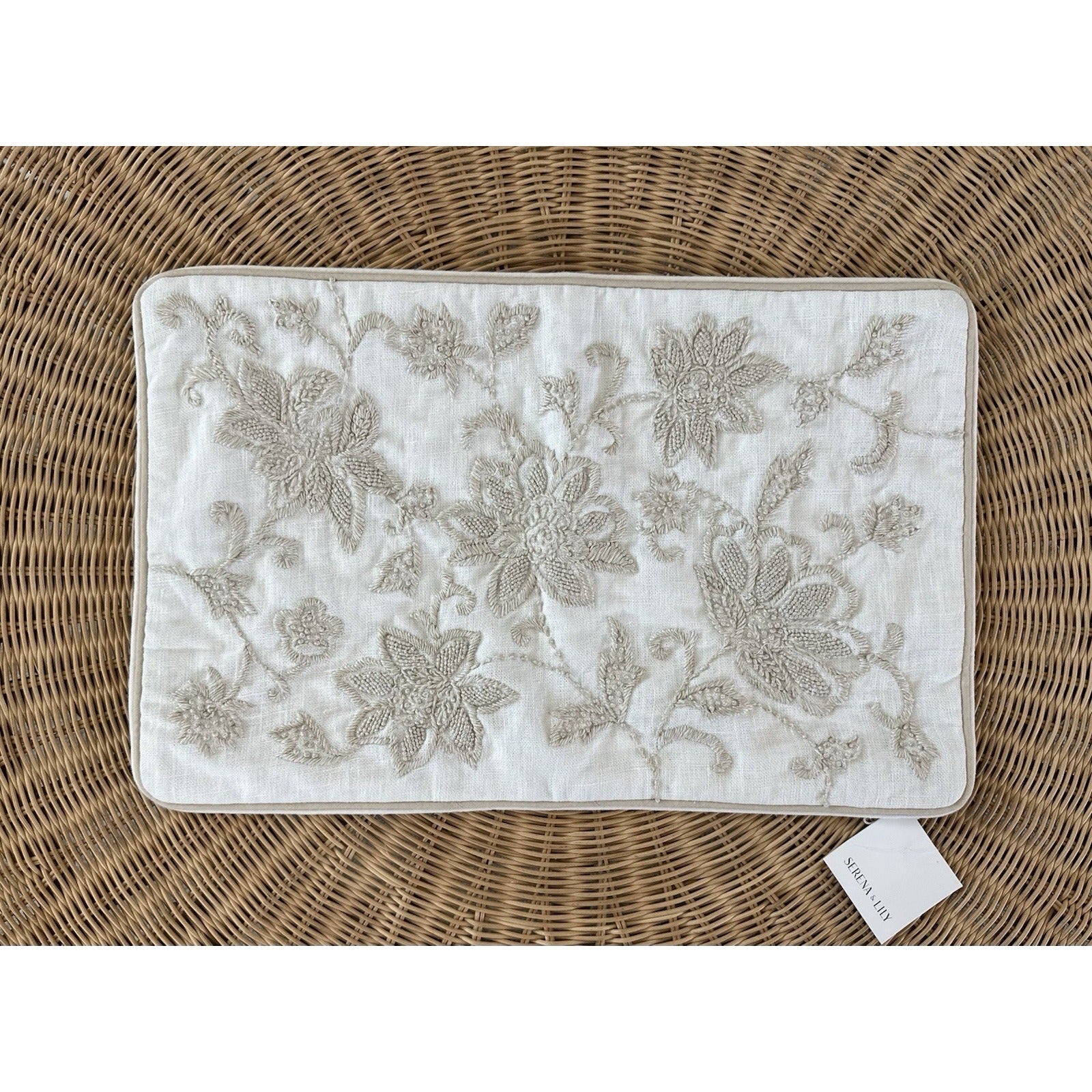 Marigot Pillow Cover (14”x22”)-Flax Beige - The Home Decor Outlet