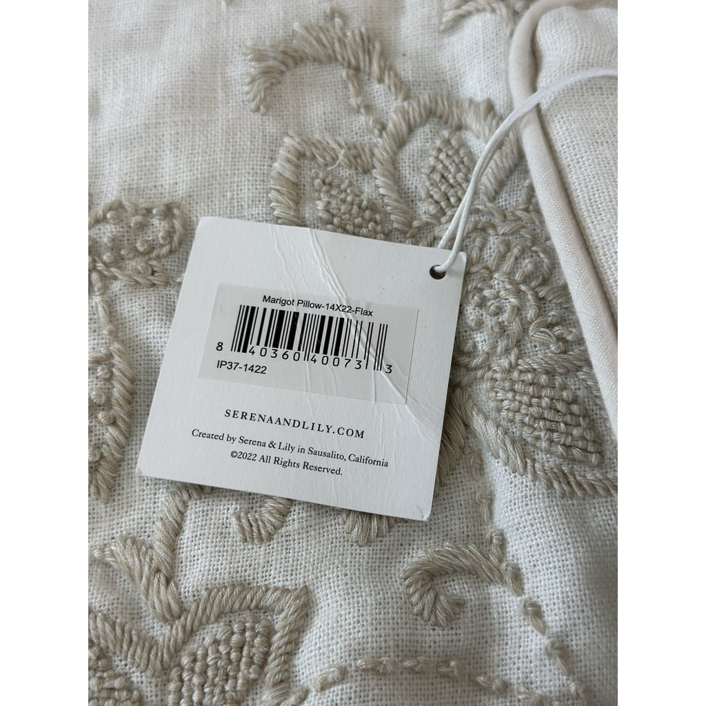 Marigot Pillow Cover (14”x22”)-Flax Beige - The Home Decor Outlet