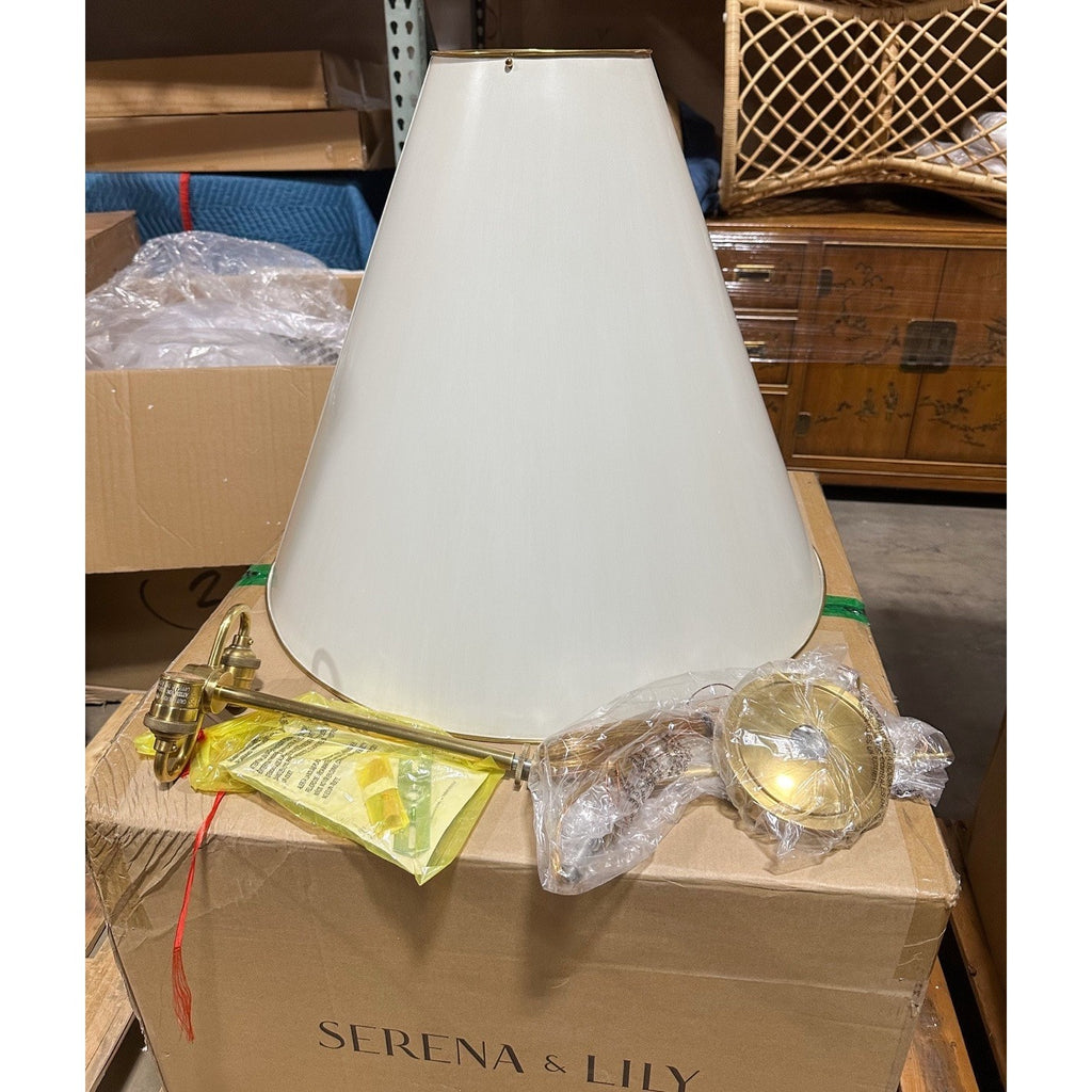 Goodman Pendant Light (24” DIAM)-White/Brass Gold