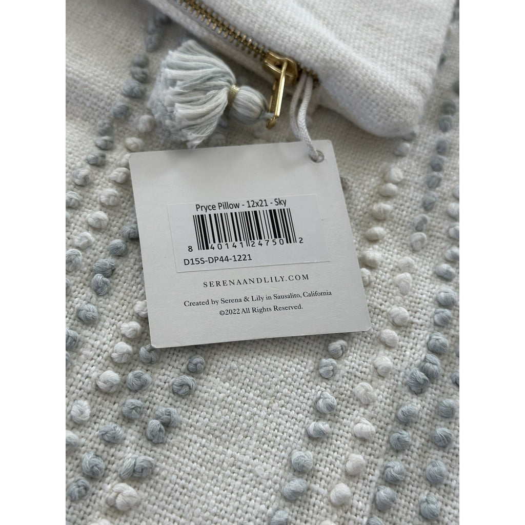 Pryce Pillow Cover (12”x21”)-Sky Blue - The Home Decor Outlet