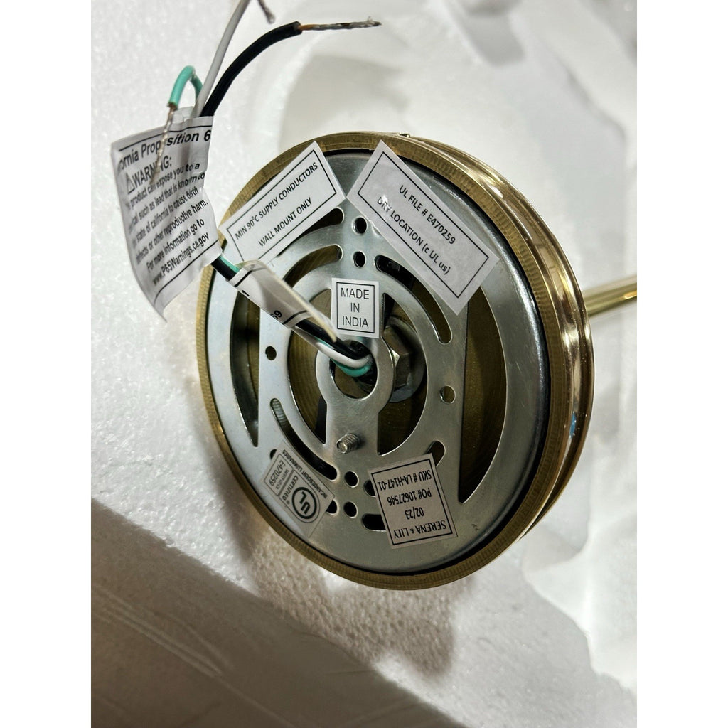 Claremont Wall Sconce-Brass Base/Glass Shade