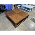 Lyon Square Coffee Table-Walnut Brown