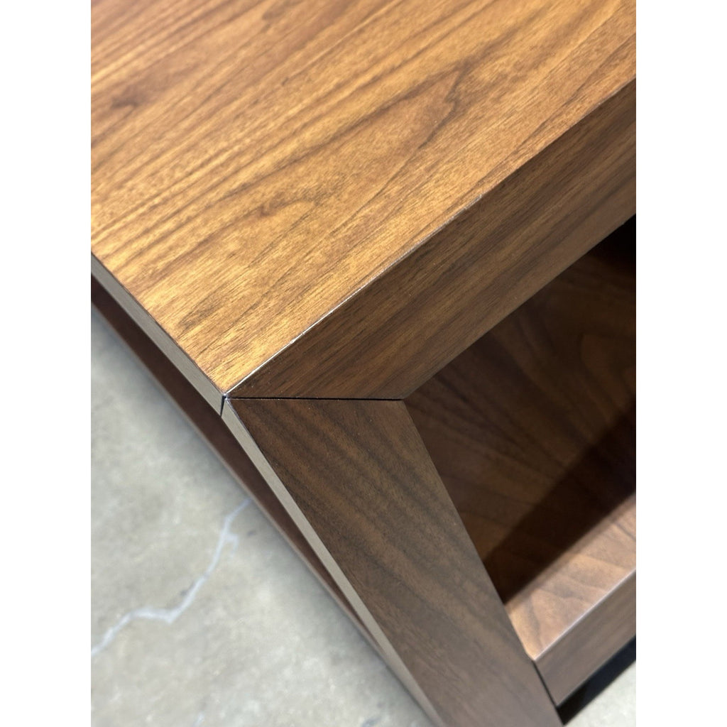 Lyon Square Coffee Table-Walnut Brown