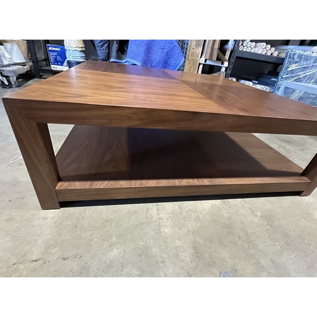 Lyon Square Coffee Table-Walnut Brown