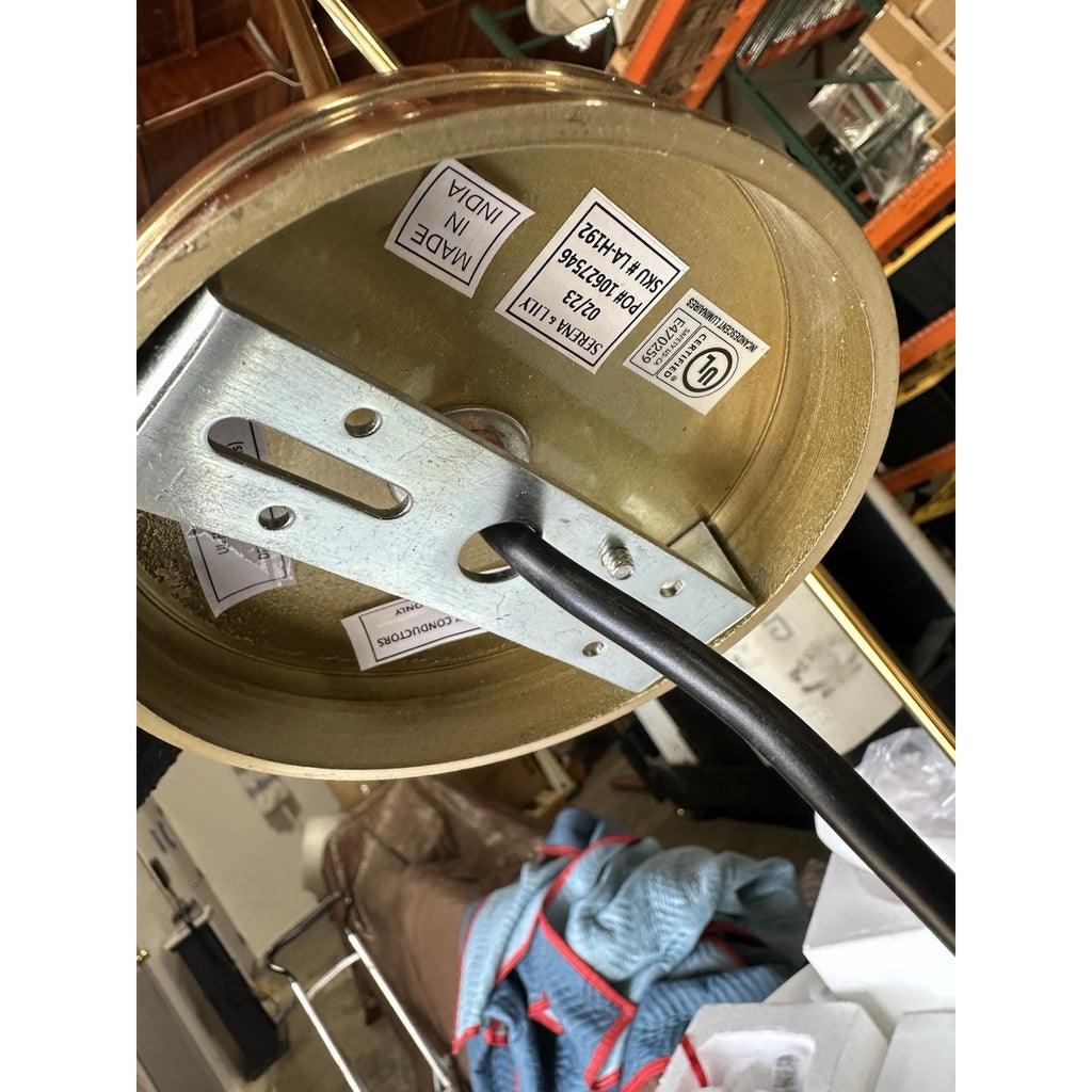 Claremont Small Pendant-Brass Adjustable Rod/Glass Shade