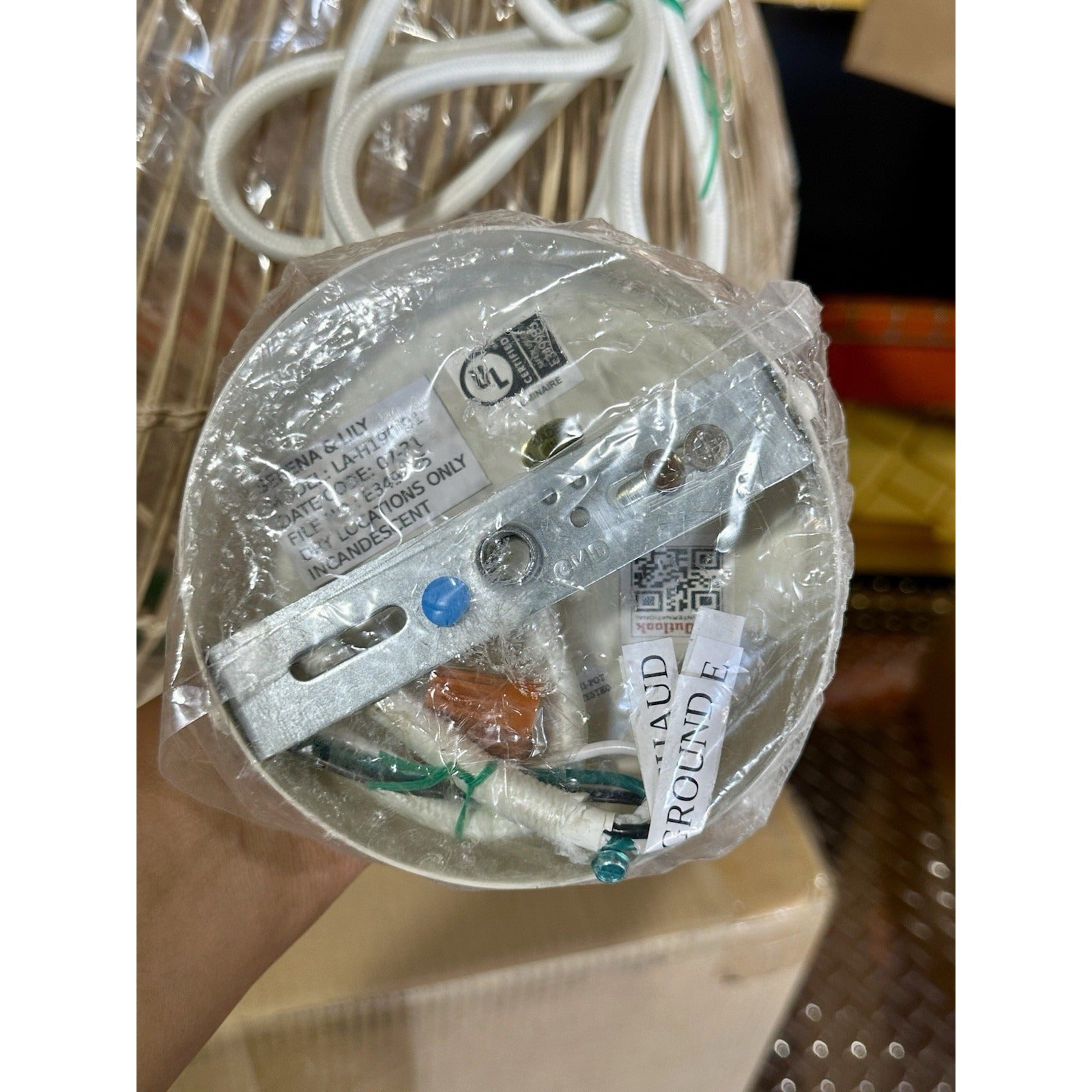 Headlands Rattan Round Pendant (20” DIAM)-Natural Brown