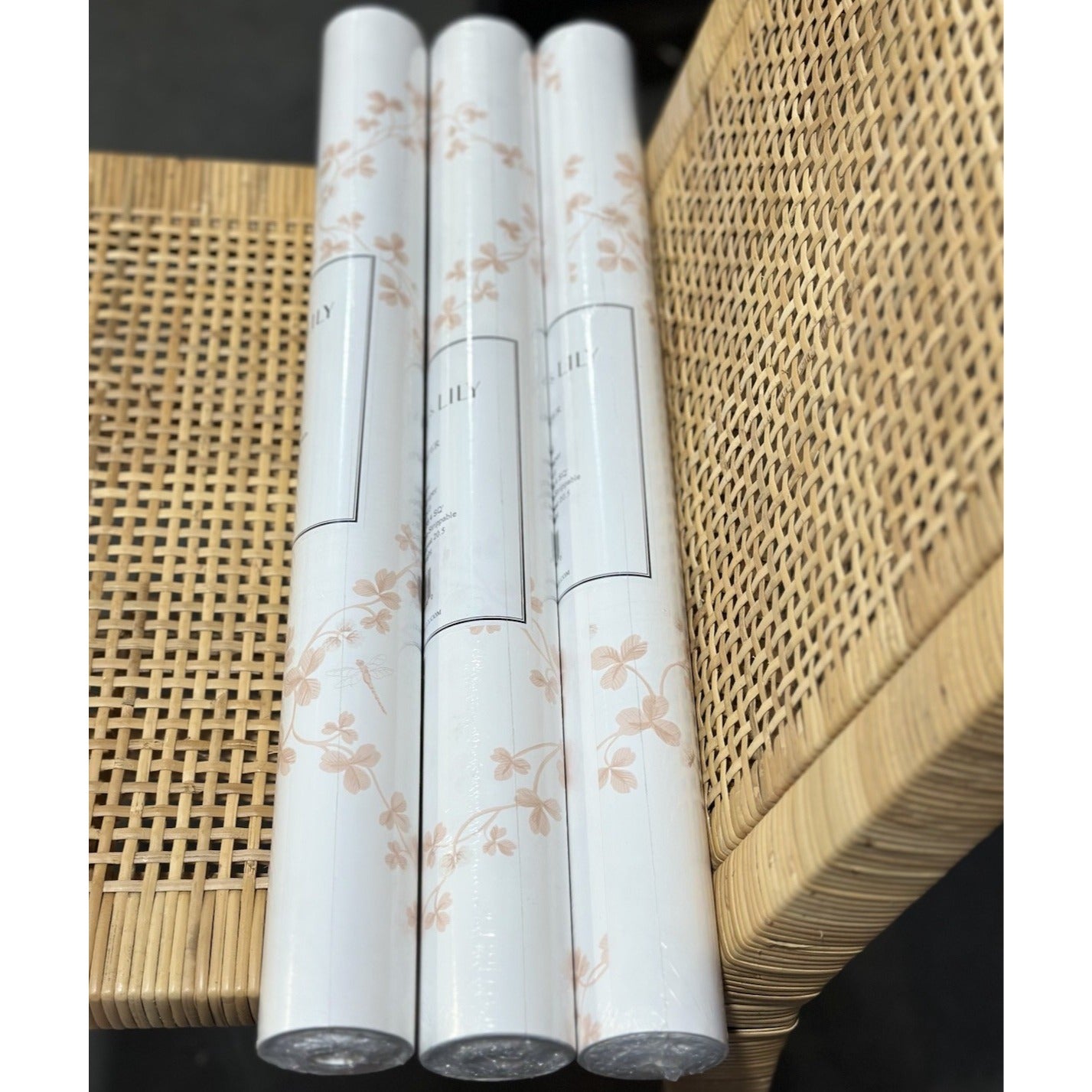 Clover Wallpaper-Pink Sand - The Home Decor Outlet