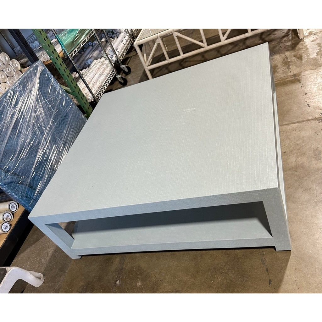 Driftway Painted Linen Square Coffee Table-Coastal Blue