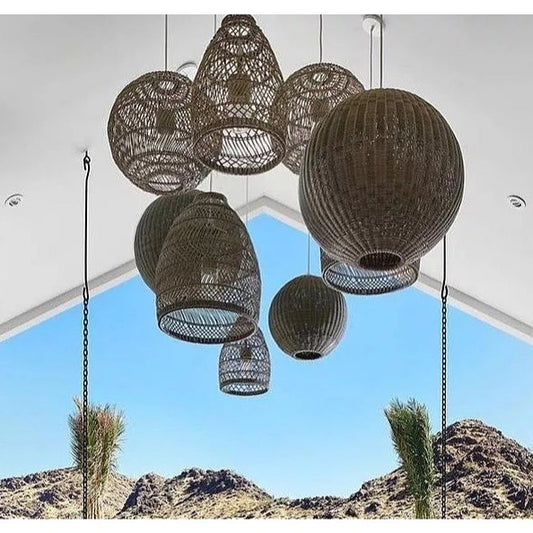 Pacifica Outdoor Small Round Pendant (13.5" DIAM)-Harbor Grey