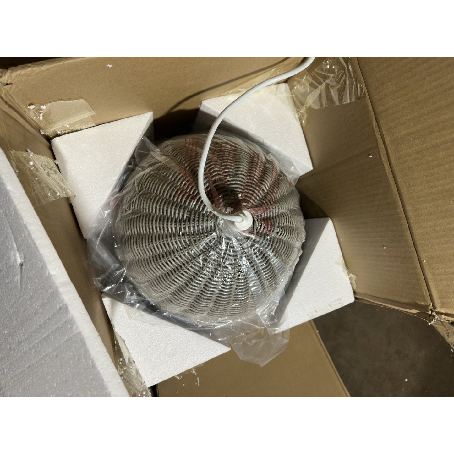 Pacifica Outdoor Small Round Pendant (13.5" DIAM)-Harbor Grey