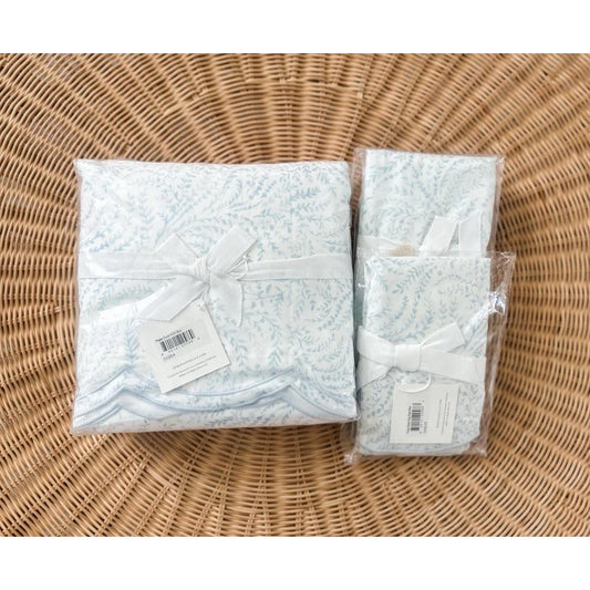 Priano Sateen Duvet Cover (K/CK) & 2 King Shams-Blue - The Home Decor Outlet