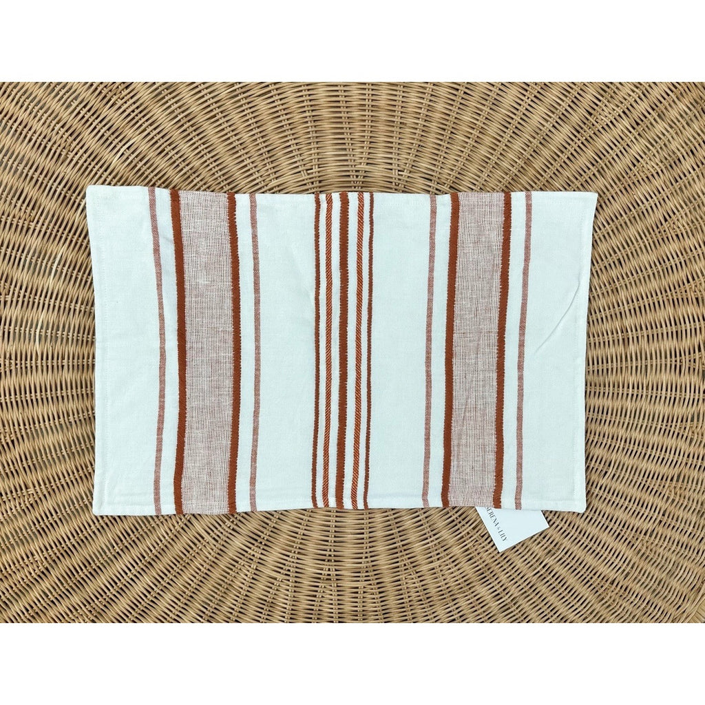 Milos Pillow Cover (14”x22”)-Persimmon Red Orange