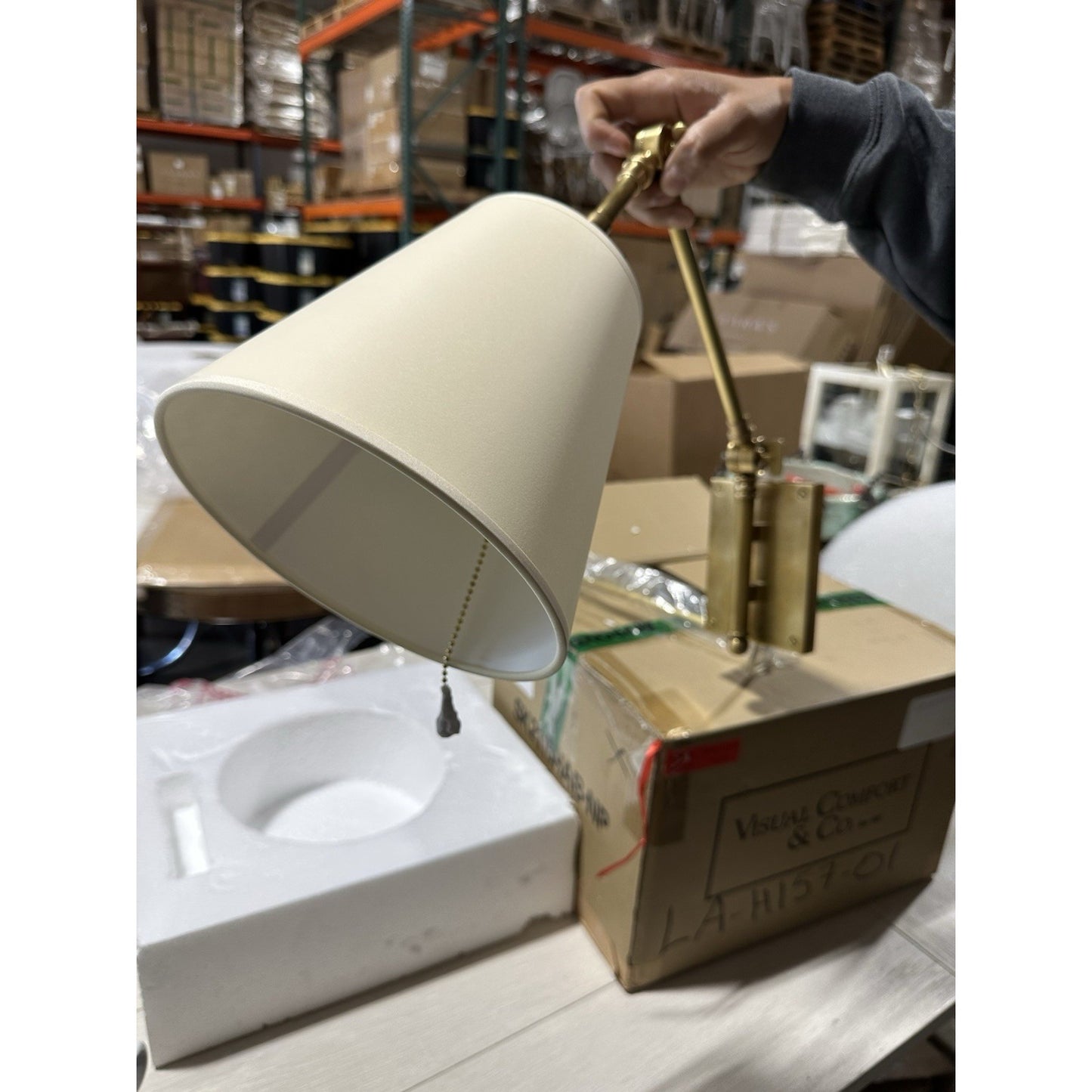 Visual Comfort Graves Pivoting Sconce (SK2115)-Hand-Rubbed Antique Brass