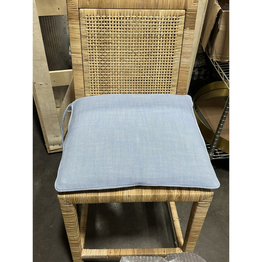 Eptos Dining Chair Cushion-Perennials Basketweave Coastal Blue