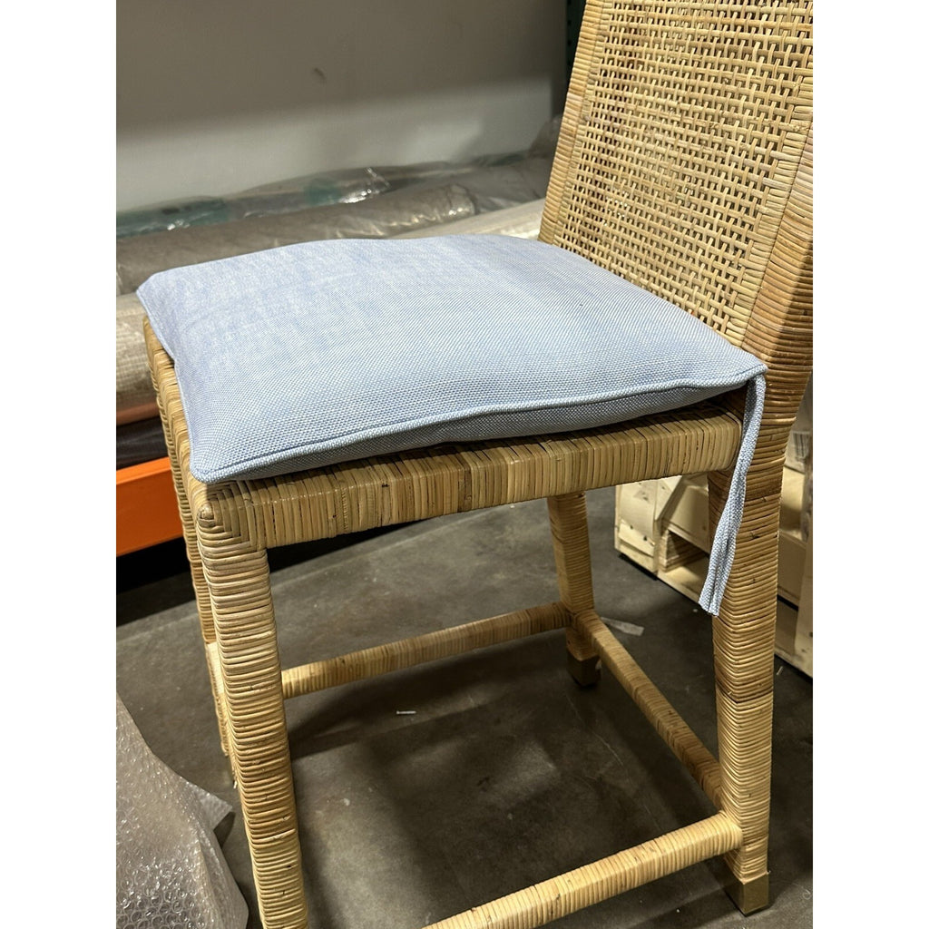 Eptos Dining Chair Cushion-Perennials Basketweave Coastal Blue - The Home Decor Outlet