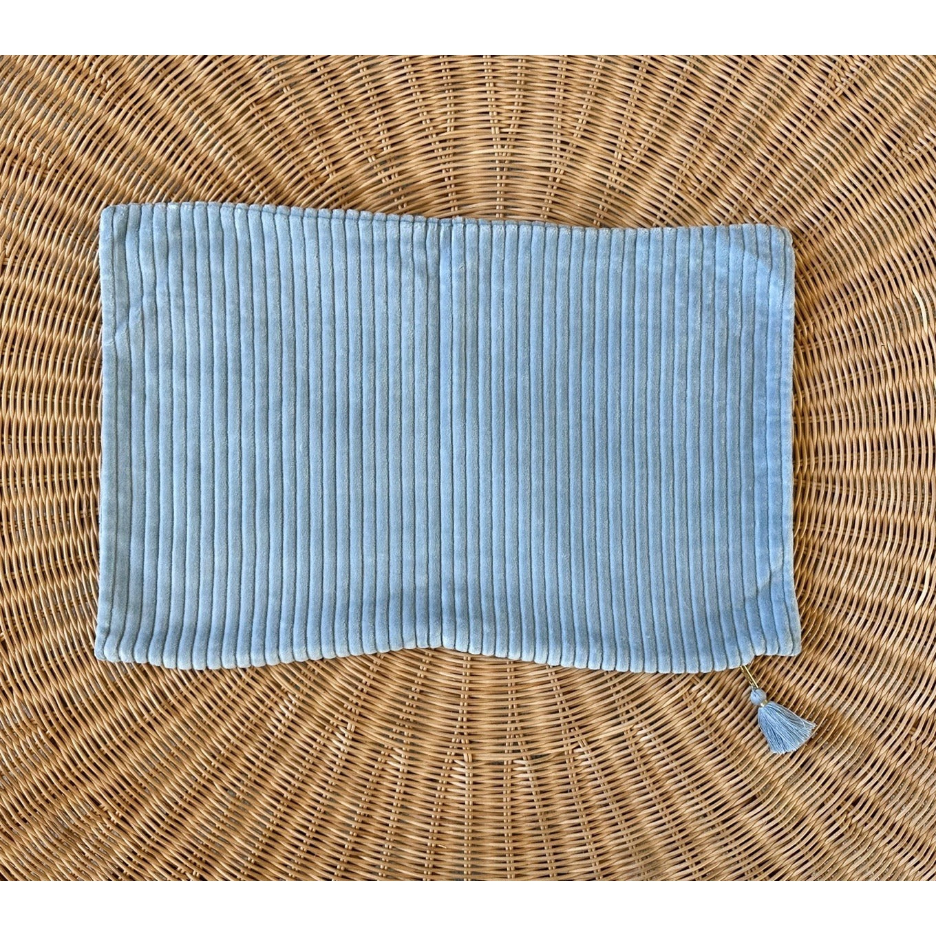 Corduroy Pillow Cover (Sample/No Tags) (14”x22”)-Coastal Blue