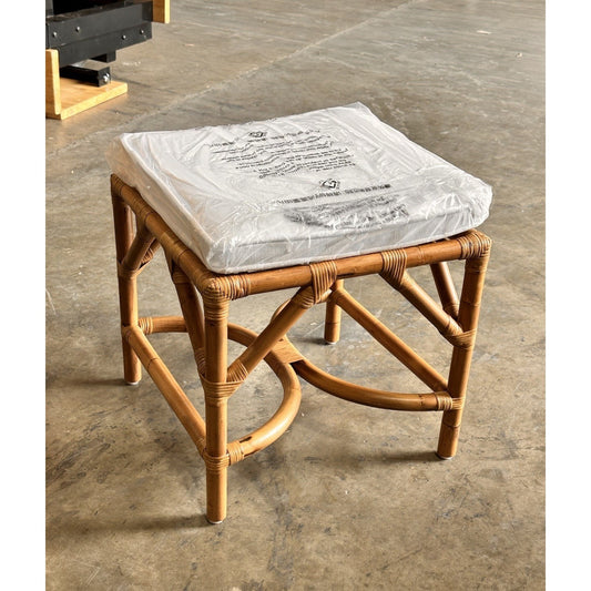 Monaco Rattan Stool (Sample Piece)-Natural/Brown