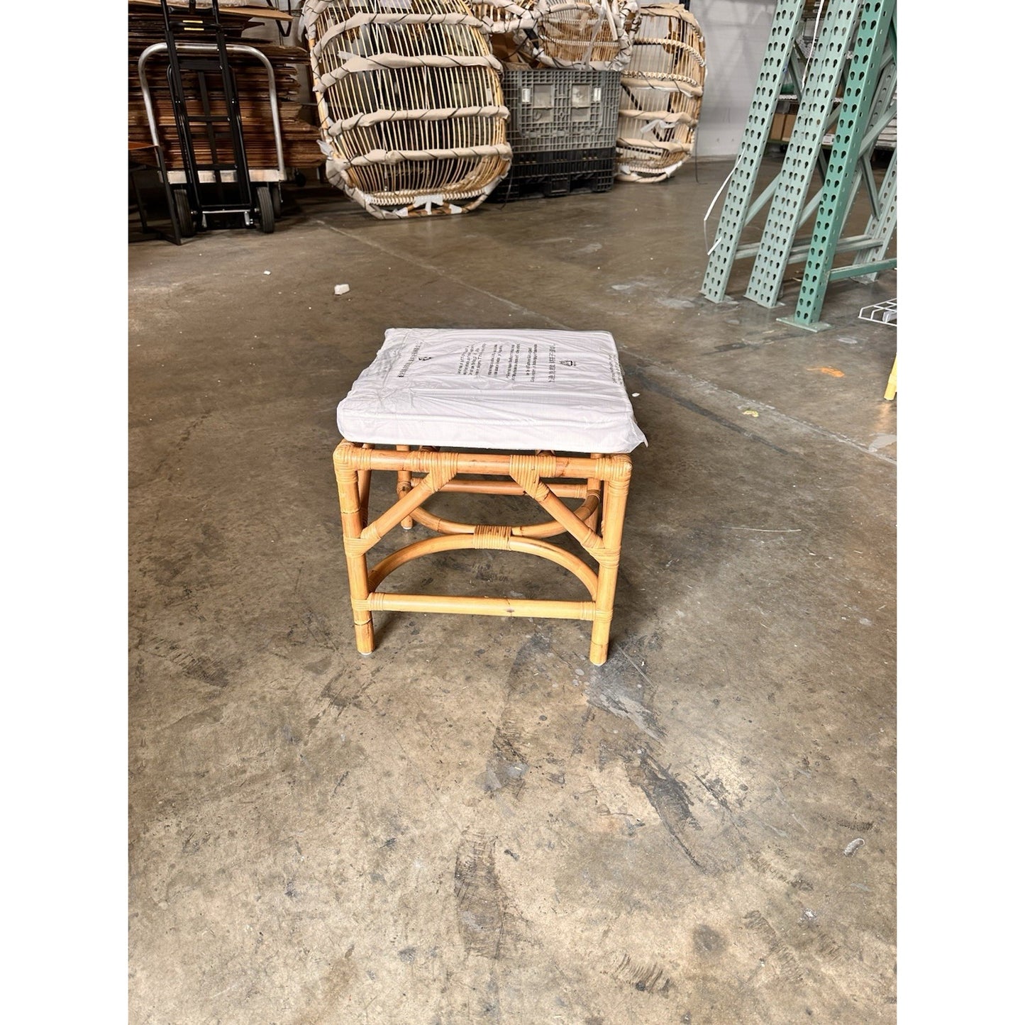Monaco Rattan Stool (Sample Piece)-Natural/Brown