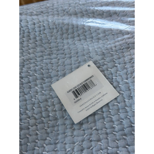 Almonte Quilt (K/CK) & 2 King Shams 3 Pc Set-Blue/White