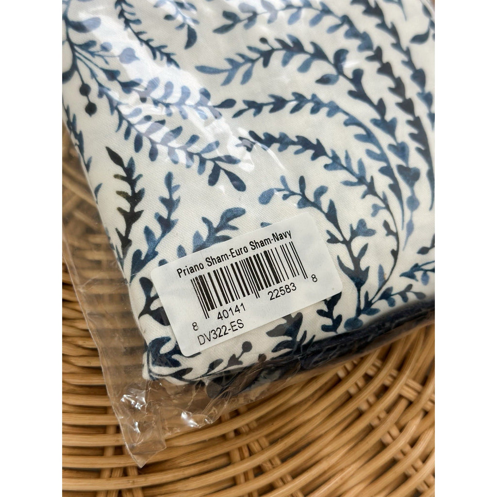 Priano Sateen Euro Pillow Sham-Navy Blue - The Home Decor Outlet
