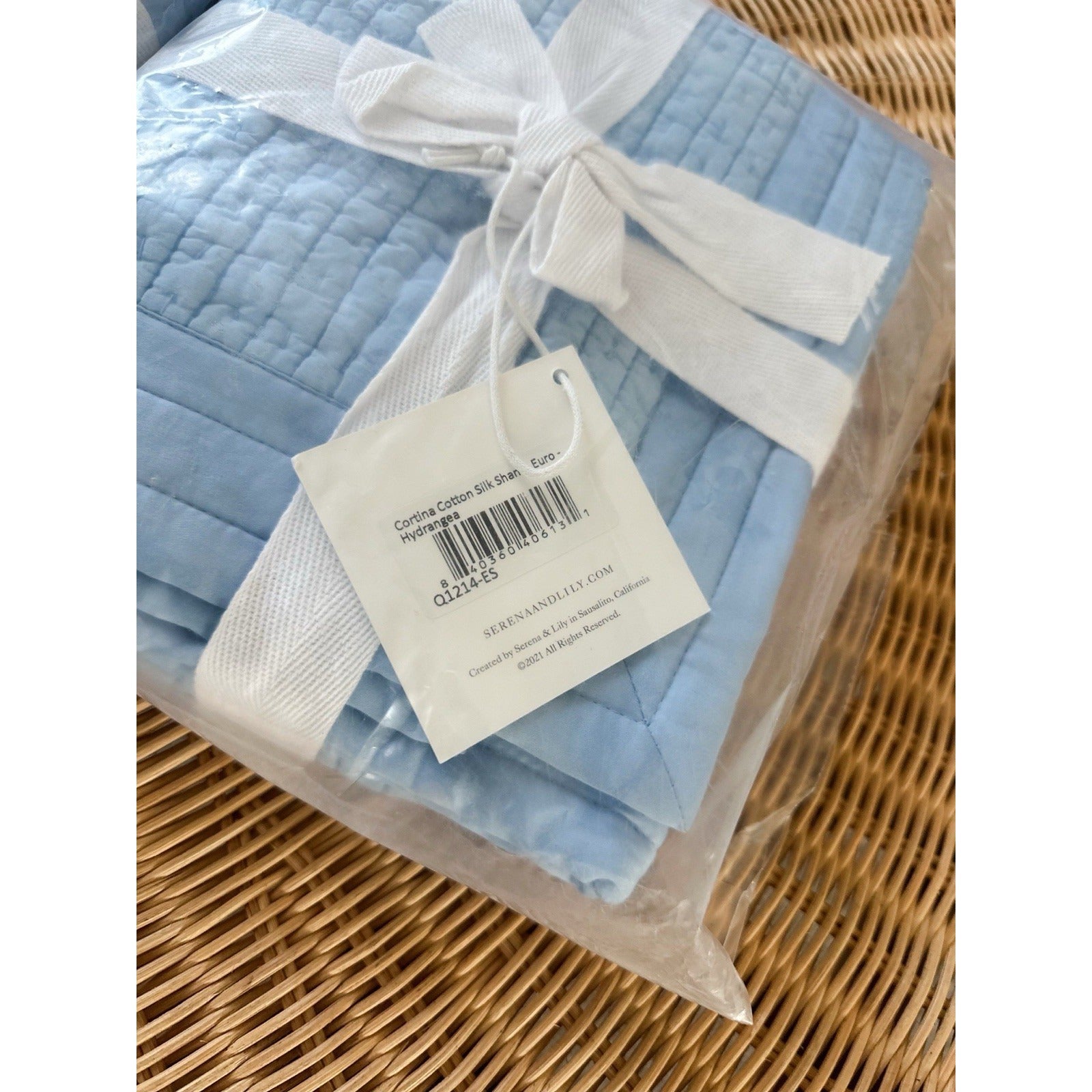 Cortina Cotton Silk Euro Sham-Hydrangea Blue - The Home Decor Outlet