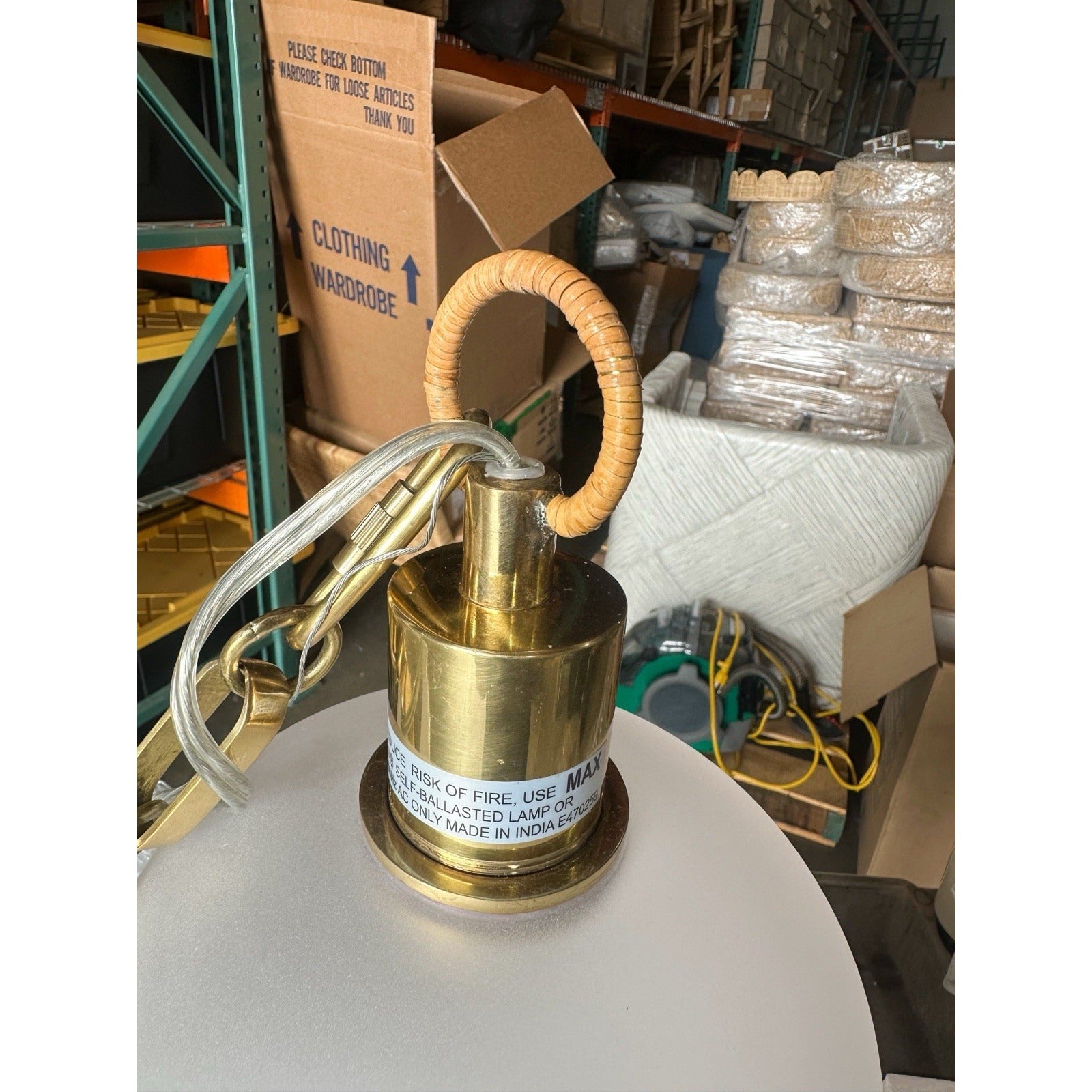 Westbrooke Pendant Light-Brass Base/Frosted Glass Shade