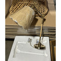 Larkspur Rattan Task Sconce (Various Shades)-Brass Base