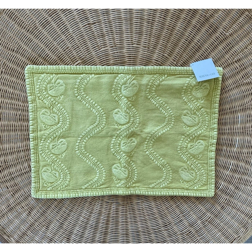 Fairhope Pillow Cover (14”x22”)-Citron Green