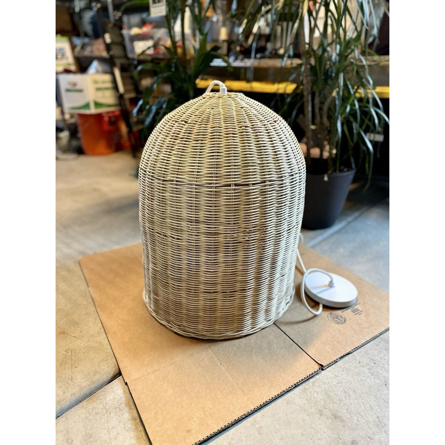 Santa Barbara Rattan Bell Pendant