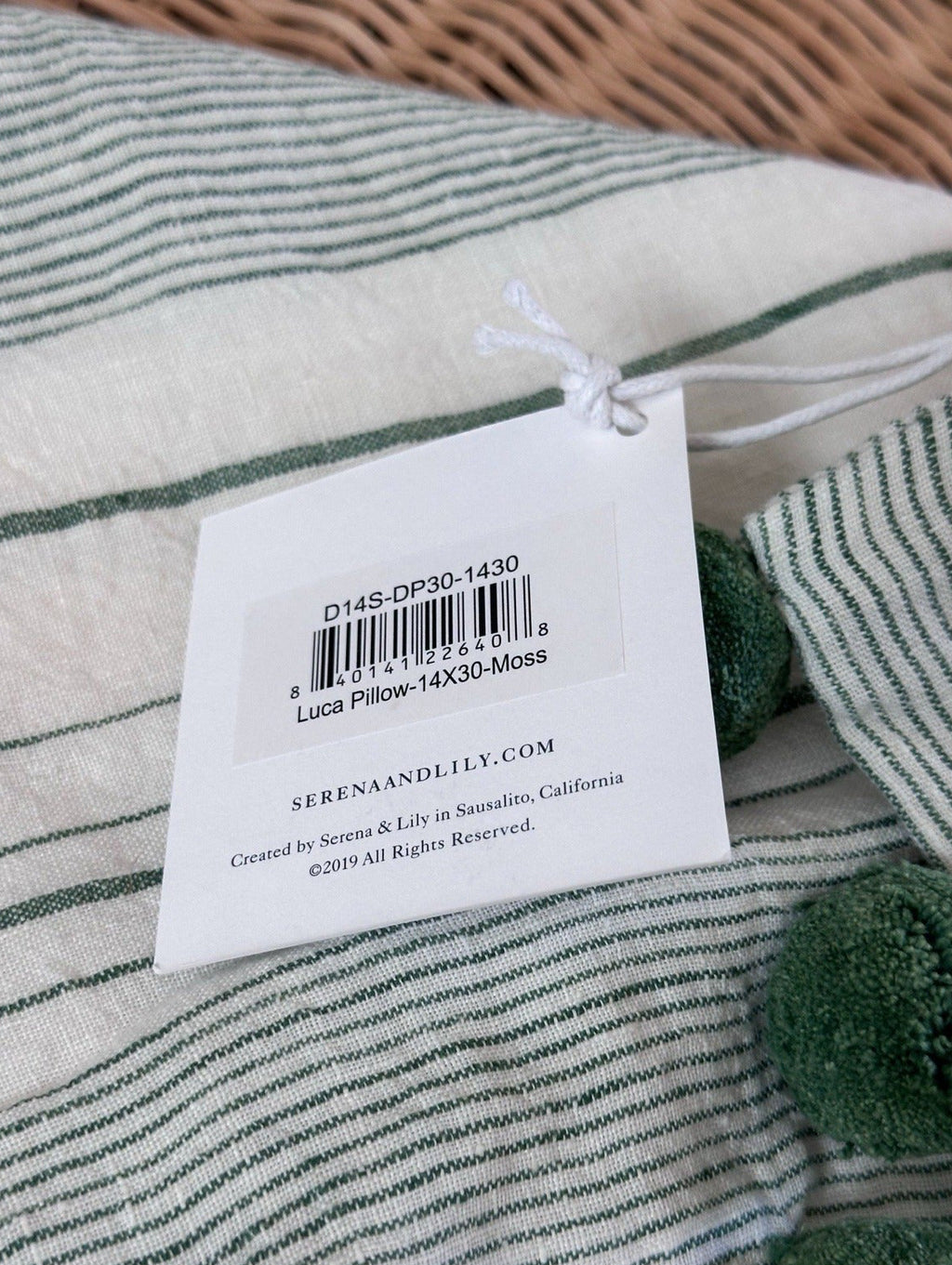Luca Pillow Cover (14”x30”)-Moss Green - The Home Decor Outlet