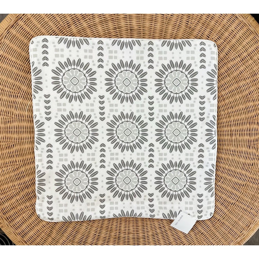 Campania Outdoor Pillow Cover (24” SQ)-Grey