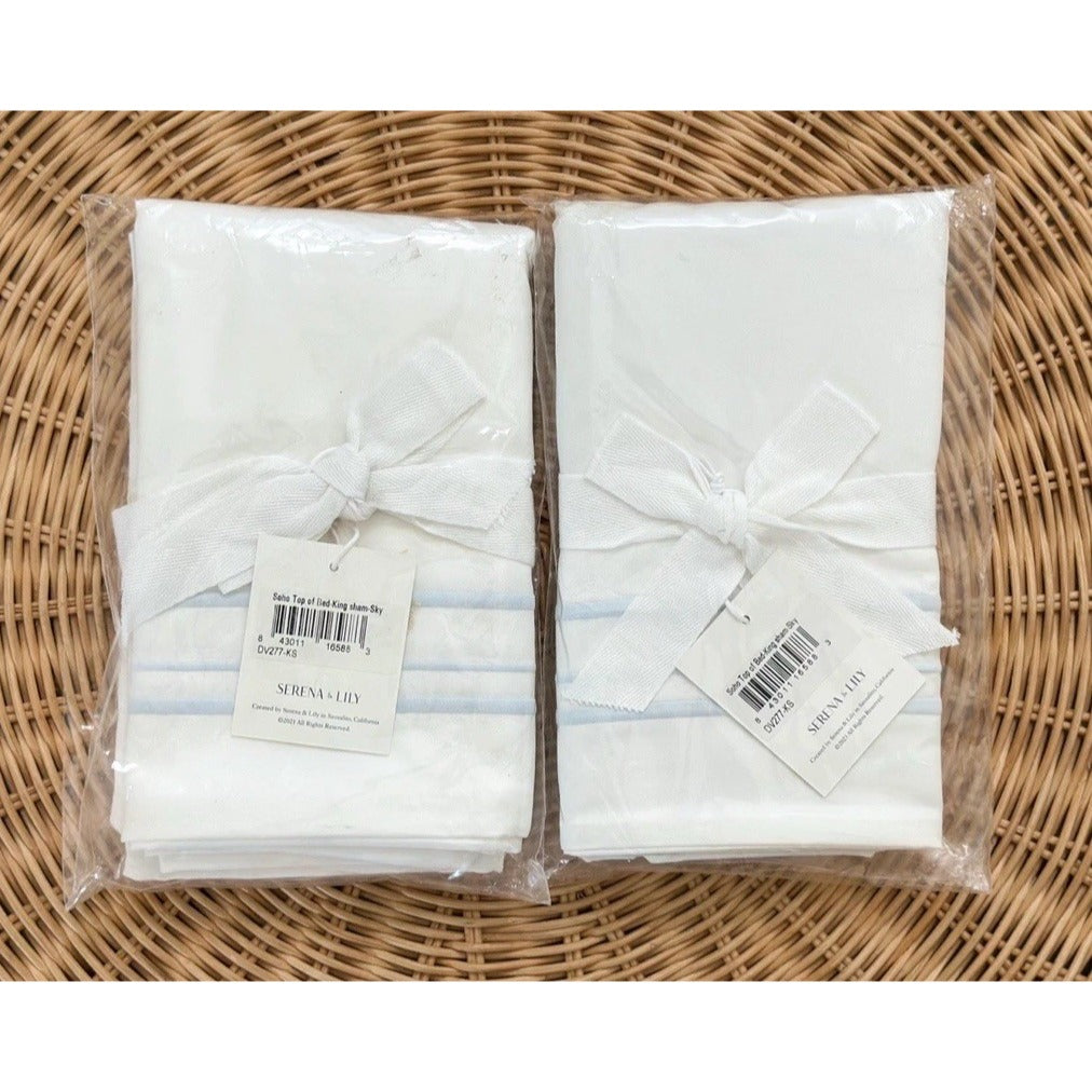 Soho Sateen King Pillow Shams (Set of 2)-Sky Blue