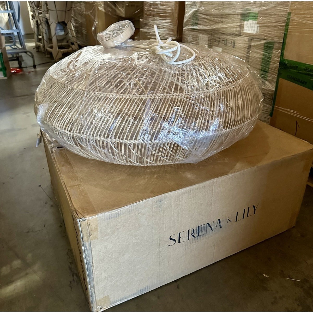 Headlands Rattan Ring Pendant-Natural Brown