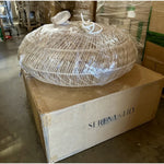 Headlands Ring Rattan Pendant-Natural Brown