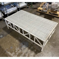 Pacifica Rectangular Outdoor Coffee Table (With Glass)-White