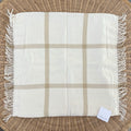 Avery Alpaca Wool Pillow Cover (24” SQ)-Ivory Beige/Wheat Brown