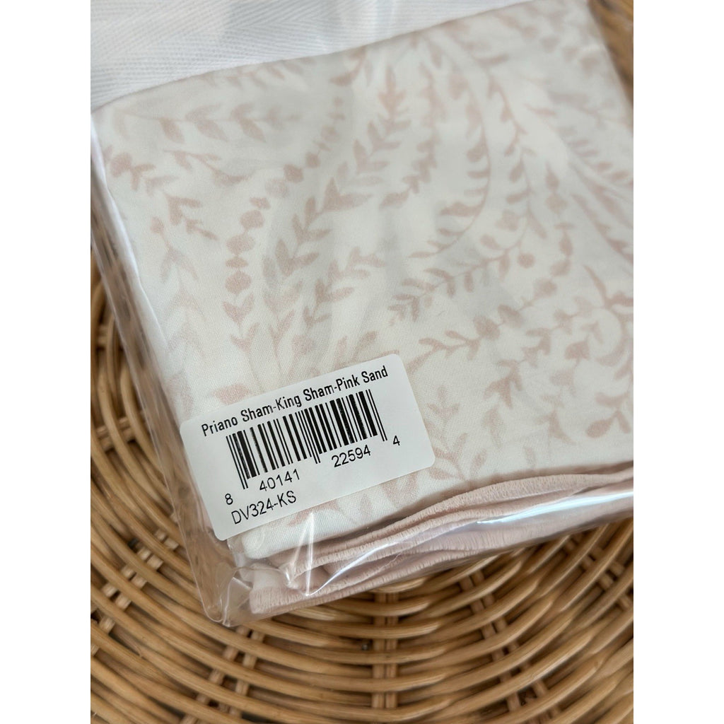 Priano Sateen King Pillow Sham-Pink Sand - The Home Decor Outlet