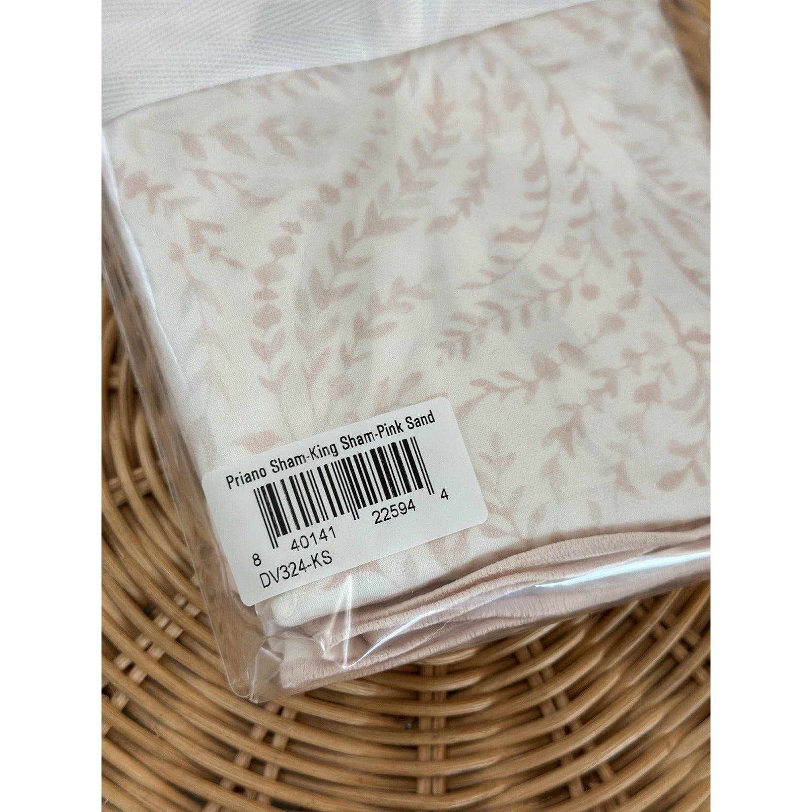 Priano Sateen King Pillow Sham-Pink Sand - The Home Decor Outlet